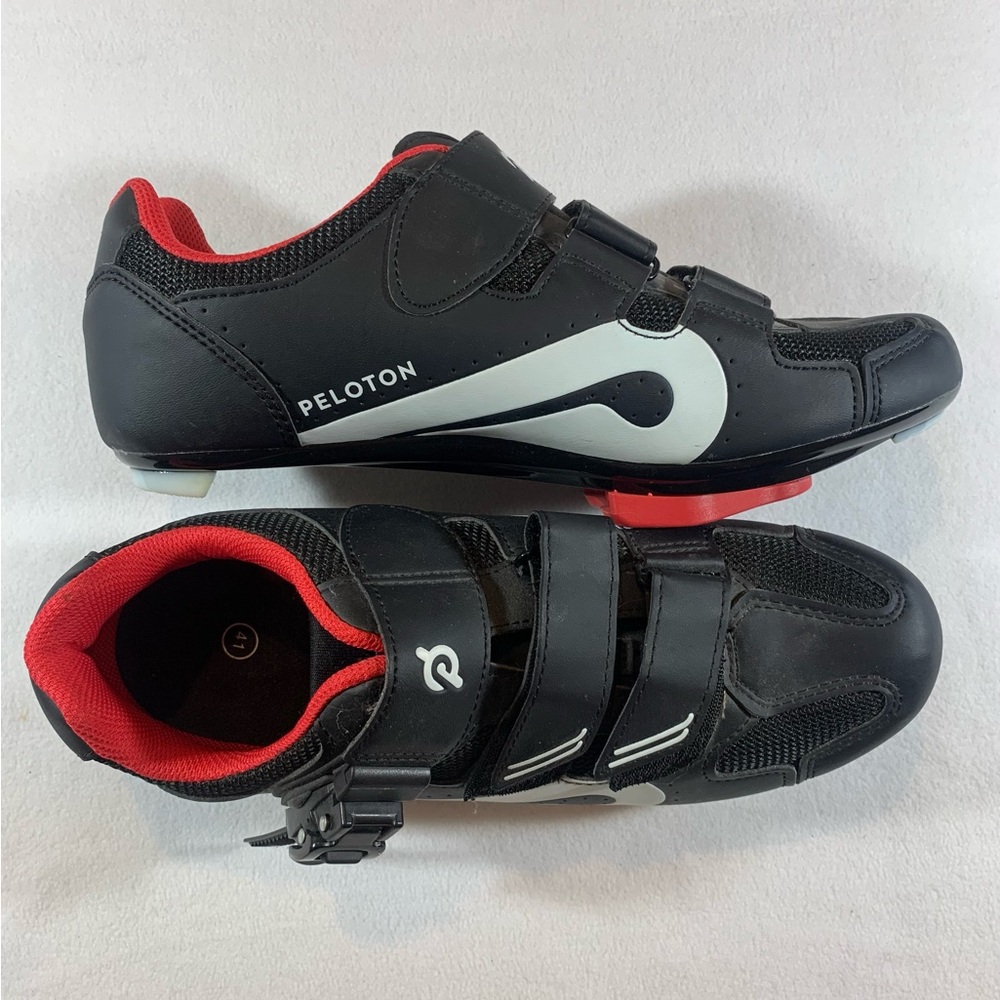 Peloton Cycling Clip In Shoes Size 41 (US Men's 8 Women's 10)  Black Indoor Bike